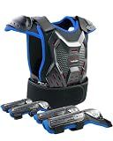StarknightMT Kids Dirt Bike Gear - Youth Motorcycle Gear Riding Protective Motocross Armor Suit Chest Protector for 5-12 Boys Girls Biking Cycling Skating Off-Road, Blue