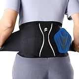 Fitomo Ultra Thin Back Brace for Lower Back Pain Relief, Enhanced Lumbar Support System, Seamless Yoga Fabric, Slim-Fit & Invisible, Wear under Clothes, Sciatica, Posture, Lifting, Black, Size S