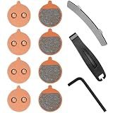 4 Pairs Ebike Brake Pads Compatible with TOLIDS SEALUP, Sintered Metal Bicycle Disc Brake Pads for Electric Scooter with Installation Tools