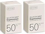 ARKRAY GLUCOCARD Expression Blood Glucose Test Strips - No Coding, 0.8 Microliter & Fast 6-Second Results - Compatible with GLUCOCARD Expression Blood Glucose Meter - 100 Count (2 Packs of 50)