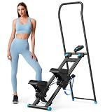MERACH Stair Stepper for Home Gym Exercise, New Version Stairmaster for Full-Body Workout, Folding Stair Climber with Adjustable Resistance & Pedals, Stair Master with Extended Step Range, Black