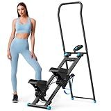 MERACH Stair Stepper for Home Gym Exercise, New Version Stairmaster for Full-Body Workout, Folding Stair Climber with Adjustable Resistance & Pedals, Stair Master with Extended Step Range, Black