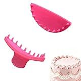 SPANSEE 2 PCS Cake Arch Guide Tool, Cake Piping Guide Tool, Ruffle Guide Stencil, Cake Decorating Tools, Cake Ruffle Marker for 6"-10" Cakes