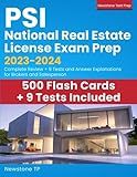 PSI National Real Estate License Exam Prep 2023-2024: Complete Review + 9 Tests and Answer Explanations for Brokers and Salespersons