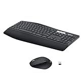 Logitech MK850 Performance Wireless Keyboard and Mouse Combo for Windows, macOS & ChromeOS, Bluetooth & 2.4 GHz USB Receiver, Full-Size Ergonomic Keyboard, Multi-Device, Cushioned Palm Rest – Graphite