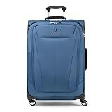 Travelpro Maxlite 5 Softside Expandable Luggage with 4 Spinner Wheels, Lightweight Suitcase, Men and Women, Ensign Blue, Checked-Medium 25-Inch
