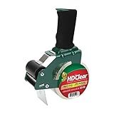 Duck HD Clear Packing Tape Dispenser Heavy Duty Packaging Tape Gun for Packing Boxes, Shipping and Moving - Includes 1 Refill Roll of HD Clear 1.88 In. x 50 Yards - Foam Handle (287398)