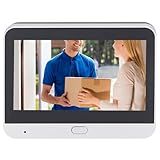 1080P Door Peephole Camera 4.3 inch Smart Visual Intercom Doorbell with Two Way Call, PIR Body Detection, 5000mah Rechargeable Battery Cloud SD