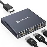 DisplayPort to HDMI Splitter for Multi Monitor Adapter,4K@60Hz DisplayPort Splitter 1 in 3 Out for 3 Monitor HDMI Support Extended Mode on Windows for DP 1.4 Devices Only