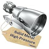 HammerHead Showers® Solid Metal 2 Inch High Pressure Shower Heads - CHROME – 2.5 GPM Shower Heads High Pressure - High Flow Shower Head with ADJUSTABLE SPRAY PATTERN - Fixed Shower Head
