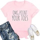 IFQ Womens Dance Shirt Funny Dance Lover Crewneck T-Shirt Dancing Dancer Short Sleeve Tee Light Pink