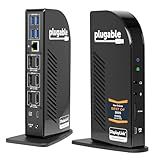 Plugable 13-in-1 USB C Docking Station 4K Triple Monitor with 100W Power Delivery | USB C Dock for Windows, Mac, ChromeOS, Thunderbolt | Driver Required | 3X HDMI and 3X DisplayPort (UD-ULTC4K)