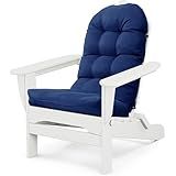 MQK Adirondack Chair Cushion, Thick Indoor/Outdoor Rocking Chair Cushion with High Elasticity PP Cotton Water-Resistant Patio Furniture Cushions High Back Seat Pads for Porch Yard Lawn Chairs 44x19x4