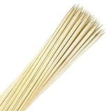 Bamboo Smores Sticks (50 Pcs), 17.5" Marshmallow Roasting Sticks for Fire Pit, 5mm Heavy Duty Wooden Skewers for Smore Hot Dog Barbecue Thick Sticks for Campfire Grilling Camping Bonfire