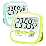 Antonki 2 Pack Classroom Timers for Kids Teachers, Magnetic Countdown Digital Kitchen Timer for Cooking, Study, Exercise, Games, Time Mangement - Loud/Silent Mode - Battery Included
