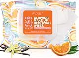 Pacifica, Glowing Makeup Remover Wipes - with Glycolic Acid for AHA Exfoliating and Facial Cleansing - No Rinse Face Cleaning Towelettes - Dermatologist Tested, 30 Count