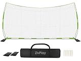 Lacrosse Backstop Net 20 x 10 ft Soccer Backstop Net for Backyard Sport Netting Barrier Ball Stop Net Includes Portable Carry Bag 2 Sand Bags 4 Ground Stakes