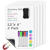 MaxGear Magnetic Whiteboard for Fridge 12x8 White 5 Pack