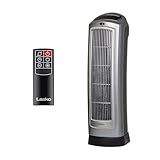 Lasko Oscillating Digital Ceramic Tower Heater for Home with Adjustable Thermostat, Timer and Remote Control, 23 Inches, 1500W, Silver, 755320