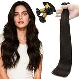 Full Shine Mini Flat Tip Human Hair Extensions Color 2 Dark Brown Ktip Human Hair Extensions 24 Inch 50 Grams 100 Strands Natural Soft Remy Hair Keratin Extensions