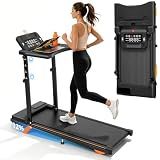 Walking Pad with Height-Adjustable Handle Bar