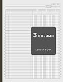 3 Column Ledger Book: Essential Accounting Tool for Bookkeeping | Perfect for Small Business and Personal Finance Management