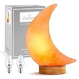 d'aplomb 100% Authentic Natural Himalayan Salt Lamp;Hand Carved Moon Pink Crystal Rock Salt from Himalayan Mountains; Dimmer Cord; 5 lbs