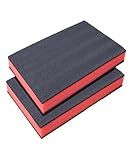 Tool Box Foam Organizer 16x20x2 Inch Cuttable Polyurethane Craft Shadow Foam Pads Tool Box Insert Drawer Thick Liner Kit (2 Pack)