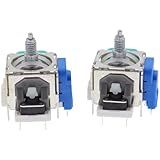 Deal4GO 2-Pack Hall Effect Analog Joystick Thumbstick Internal Threaded Modules Replacement for Xbox Elite Controller Series 2, Black, HEE2JM1P