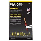 Klein Tools 56253 Wire Marker Book, Black Letters, Numbers, and Symbols