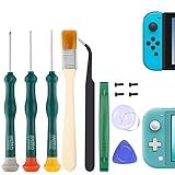 Triwing Screwdriver for Switch, Professional Repair Tool Kit for Joy-con Joystick Replacement with Tweezers, Opening Pry Bar & Suction Cup