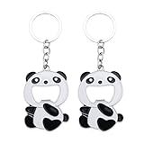 SING F LTD 2Pcs Panda Keychains Bottle Opener Key Rings Multi-functional Keyrings Cartoon Panda Keychains Decorative Tools for Key Beer