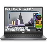 Dell Precision 7680 Mobile Workstation Laptop (16" OLED 4K UHD+ Touchscreen, NVIDIA RTX 1000 Ada 6GB, Intel 14-Core i5-13600HX (> Ultra 7-155H), 32GB DDR5, 1TB SSD) Pro Max for Engineer, Win 11 Pro