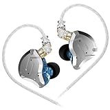 KZ ZS10 Pro in Ear Monitor Wired Headphone, KZ HiFi Earbuds in Ear Monitor Earphone with 4 Balanced Armatures and 1 Dynamic Drivers Professional IEM Headphone for Drummer Musician(Blue No Mic)