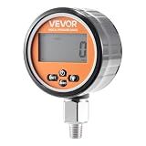 VEVOR Digital Hydraulic Pressure Gauge, 0-10000 PSI (0-700 Bar) Hydraulic Pressure Sensor, Manometer Tester with 1/4 inch NPT Base Entry for Excavator Construction Machinery, Stainless Steel Housing