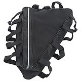 VANZACK Bike Triangle Bag Frame Mount Battery Case Electric Mountain Bike Storage Bag Bicycle Frame Bag Black