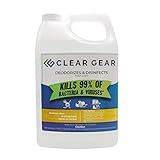 Clear Gear - Disinfectant, Cleaner, and Deodorizer for Sports Equipment, Gyms, and Fitness Centers - EPA-Registered, Hospital Grade, Made in USA - 1 Gallon Bottle