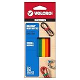 VELCRO Brand ONE-WRAP Ties | Cable Management, Wires & Cords | Self Gripping Cable Ties, Reusable | 5 Ct - 8" x 1/2" | Multi-color