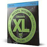 D'Addario Electric Bass Guitar Strings, XL Nickel, EXL165, Regular Light Top/Medium Bottom Gauge 45-105, Long Scale, 4-String Set, Pack of 1