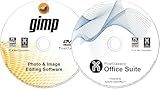 GIMP Photo Editing Software + Office Suite 2026 on CD | Photoshop & MS Office Alternative | Compatible with Word, Excel, PowerPoint & Photoshop Files | One Time Purchase + Lifetime License | Win & Mac