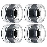 PATIKIL 70mm 78A Longboard Wheel Soft, 4 Pack Cruiser Wheels Street Wheels for Skateboards Skateboard Wheel Replacement PU, Clear Black