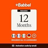 Babbel Language Learning Software - Learn to Speak Spanish, French, English, & More - All 14 Languages Included, Audio Lessons - Compatible with iOS, Android, Mac & PC (12 Month Subscription)