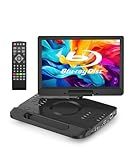 FANGOR 13.3 Inch Portable Bluray DVD Player with 12 Inch HD Swivel Screen, 5 Hours Rechargeable Battery and Remote Control, HDMI Out/AV in, USB/SD Card, Last Memory
