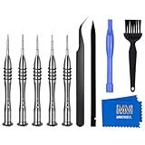 MMOBIEL Toolkit Compatible with Macbook Pro/Air Repair-10 in-1 Professional Screwdriver Kit-Incl. 5x Magnetic Screwdriver: Tri-wing,Phillips,Pentalobe 5,Torx T5/T6 and other Opening and Cleaning Tools