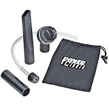 PowerSmith PAAC302 Ash Vacuum Deep Cleaning Kit with Crevice Tool, Brush Nozzle, Pellet Stove Hose, Adapter, and Storage Bag,Black