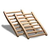 DYNAMIC SAUNAS Canadian Hemlock S-Shaped Sauna Backrest, Ergonomic Wooden Support with Adjustable Angle Design, Up to 275 Lb Capacity, 2 Pack