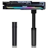 Aivalas GPU Support Bracket, Graphics Video Card Brace with Height Adjustable, Anti Sag Holder for Universal Graphics Card Sag, GPU Stand with Magnet and Rubber Pad (Black)