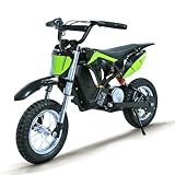 BLAZEGO 36V Electric Dirt Bike,350W Electric Motorcycle,Up to 15.5 MPH & 10 Miles Long-Range,3-Speed Modes Motorcycle for Kids Ages 6-12，Green