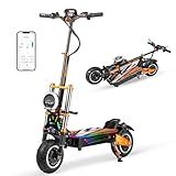 TRBK-M2 72V10000W Dual Drive Off-Road Electric Scooter, 11-inch All-Terrain Tires, 60 mph Top Speed, 35 AH Li-Ion Battery, 62 Mile Range, Hydraulic Brakes/Shock Absorption,Smart Large Screen with Seat