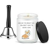 Newtay 2 Pcs Funny Get Well Gift for Women Men Post Surgery Recovery Gift Include Hand Call Bell and Lavender Scented Candle Cheer up Present for Women Men Friend